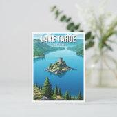Lake Tahoe Emerald Bay California Reizen Briefkaart (Staand voorkant)