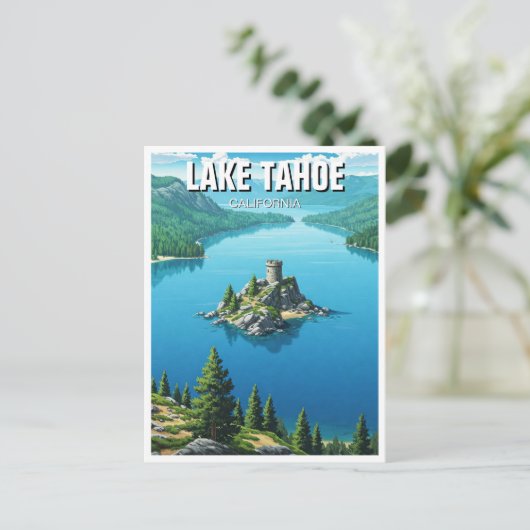Lake Tahoe Emerald Bay California Reizen Briefkaart (Staand voorkant)
