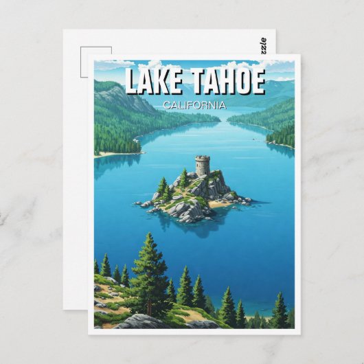 Lake Tahoe Emerald Bay California Reizen Briefkaart (Voorkant / Achterkant)
