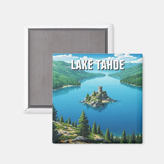 Lake Tahoe Emerald Bay California Reizen Magneet (Voorkant / Achterkant)