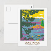 Lake Tahoe Emerald Bay Californische Vintage Briefkaart (Voorkant / Achterkant)