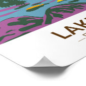 Lake Tahoe Emerald Bay Californische Vintage Poster (Hoek)