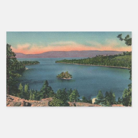  Lake Tahoe Emerald Bay Rechthoekige Sticker (Voorkant)