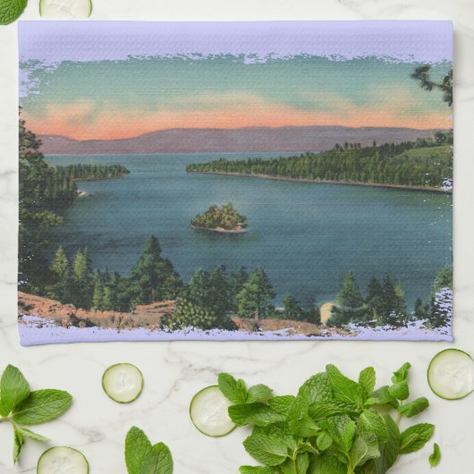  Lake Tahoe Emerald Bay Theedoek (Gevouwen)