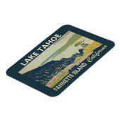 Lake Tahoe Fannette Island Californische Vintage Magneet (Linkerzijde)