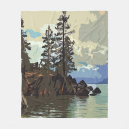 Lake Tahoe Fleece Blanket Deken