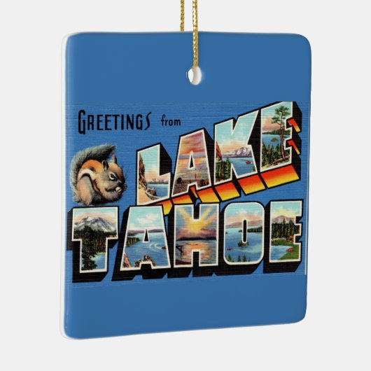  Lake Tahoe groet Keramisch Ornament (Rechts)