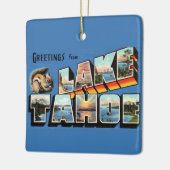  Lake Tahoe groet Keramisch Ornament (Links)