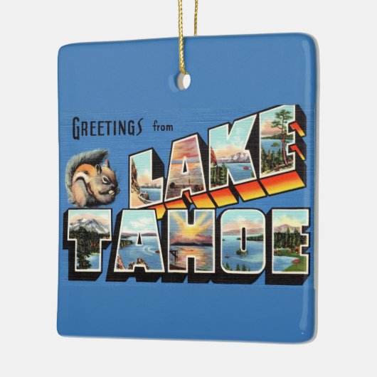 Lake Tahoe groet Keramisch Ornament (Links)