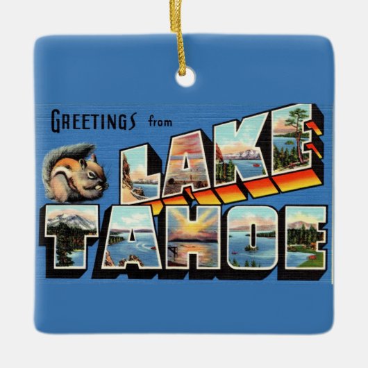  Lake Tahoe groet Keramisch Ornament (Voorkant)