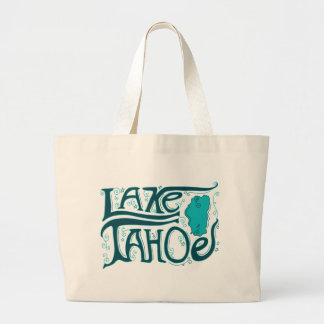 Lake Tahoe Hand Drawn Logo Grote Tote Bag