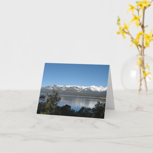 Lake Tahoe Happy Birthday Kaart (Gele Bloem)