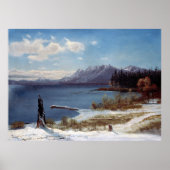 Lake Tahoe in de winter door Albert Bierstadt Poster (Voorkant)