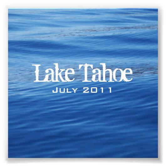 Lake Tahoe Jewel Hoesje Insert Photo Foto Afdruk (Voorkant)