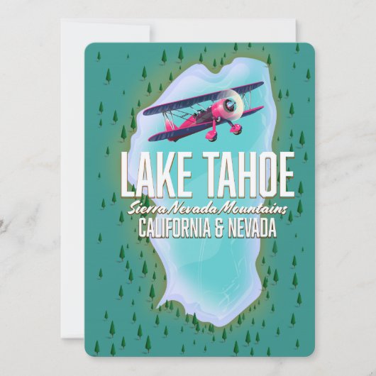 Lake Tahoe kaart reisposter (Voorkant)