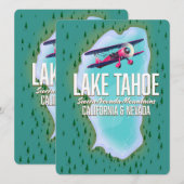 Lake Tahoe kaart reisposter (Voorkant / Achterkant)