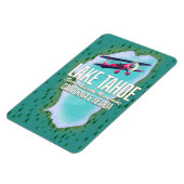 Lake Tahoe kaart reisposter Magneet (Linkerzijde)