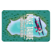 Lake Tahoe kaart reisposter Magneet (Horizontaal)