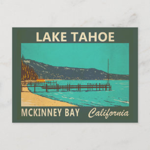 Lake Tahoe McKinney Bay Californische Vintage Briefkaart