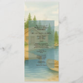 Lake Tahoe Mountain rustieke bruiloft receptie glo Programmakaart (Achterkant)