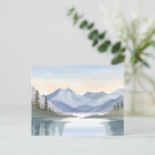 Lake Tahoe Mountains Waterverf Briefkaart (Staand voorkant)