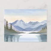 Lake Tahoe Mountains Waterverf Briefkaart (Voorkant)