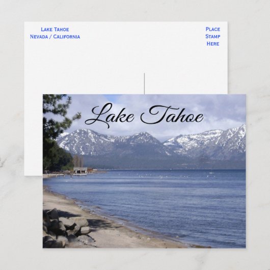 Lake Tahoe Nevada, California Travel Post Card Briefkaart (Voorkant / Achterkant)
