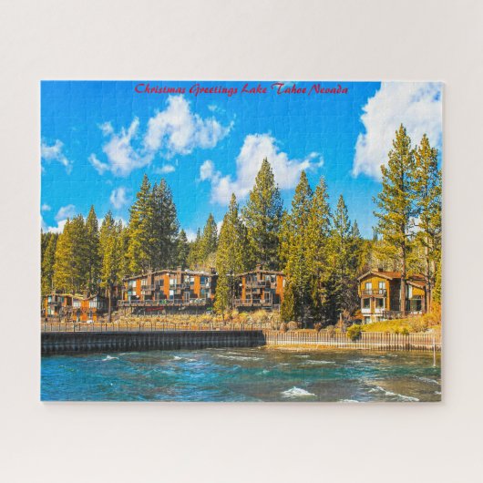 Lake Tahoe Nevada.Kerstgroeten Legpuzzel (Horizontaal)