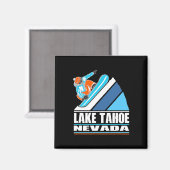 Lake Tahoe Nevada - snowboarder Magneet (Voorkant / Achterkant)