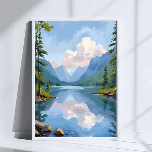 Lake Tahoe | Oil Painting Landscape Poster