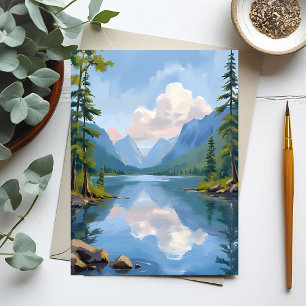 Lake Tahoe Olie Schilderij Landschap Briefkaart