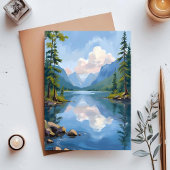 Lake Tahoe | Olieverflandschap Briefkaart