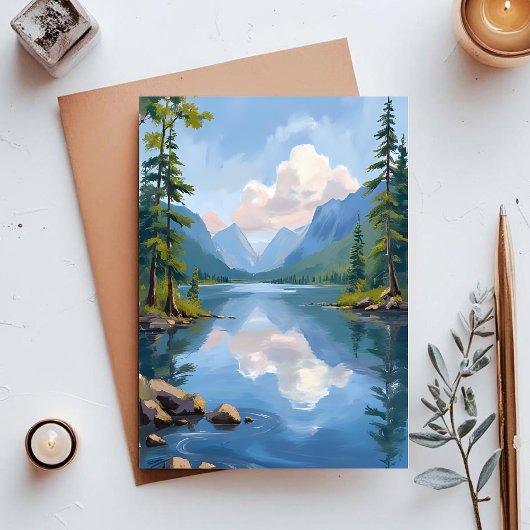 Lake Tahoe | Olieverflandschap Briefkaart