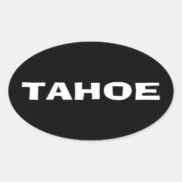 LAKE TAHOE OVAL BUMPERSTICKER OVALE STICKER