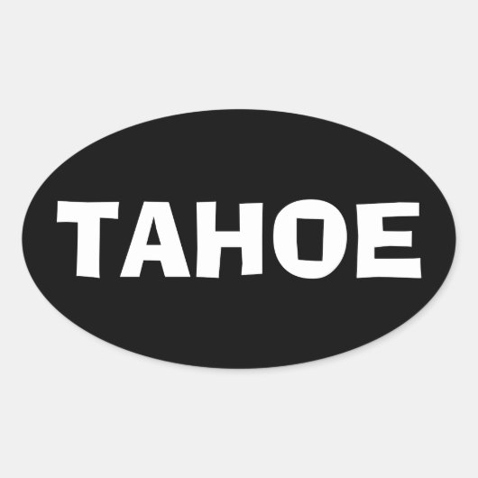 LAKE TAHOE OVALE BUMPERSTICKER STICKER (Voorkant)