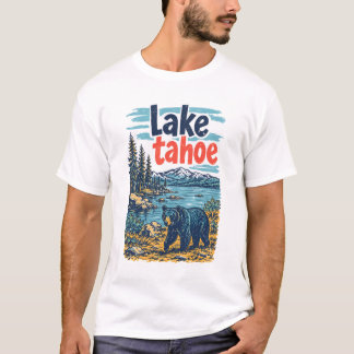Lake Tahoe Park Landschap Cute Beer T-shirt