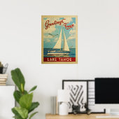 Lake Tahoe Poster Sailboat  Californië (Thuiskantoor)