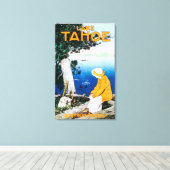Lake Tahoe Promotional PosterLake Tahoe, CA Canvas Afdruk (Insitu (Houten vloer))