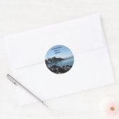 Lake Tahoe retouradres Ronde Sticker (Envelop)