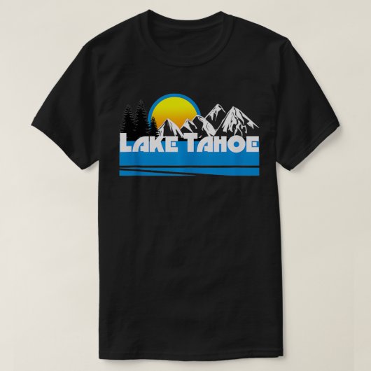 Lake Tahoe Retro 80s California Nevada Ski Tank na (Design voorkant)