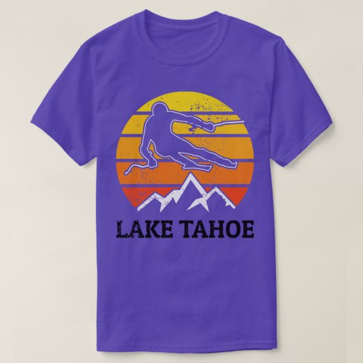 Lake Tahoe Retro Ski T-shirt (Design voorkant)