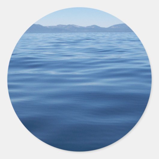 Lake Tahoe Ronde Sticker (Voorkant)