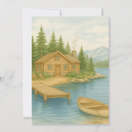 Lake Tahoe rustieke berg bestemming bruiloft Kaart (Achterkant)