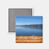 Lake Tahoe rustieke houten teken artistieke magnee Magneet (Voorkant / Achterkant)
