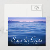 Lake Tahoe Save the Date Aankondigingskaart (Voorkant / Achterkant)