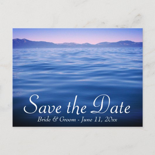 Lake Tahoe Save the Date Aankondigingskaart (Voorkant)