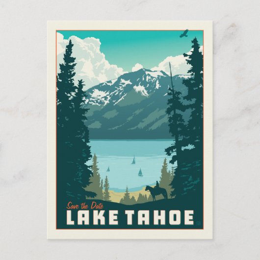 Lake Tahoe | Save the date Aankondigingskaart (Voorkant)