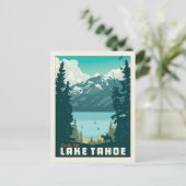 Lake Tahoe | Save the date Aankondigingskaart (Staand voorkant)