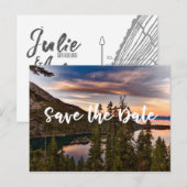 Lake Tahoe - Save the Date Briefkaart (Voorkant / Achterkant)