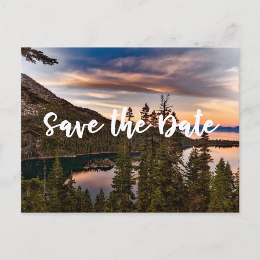 Lake Tahoe - Save the Date Briefkaart (Voorkant)